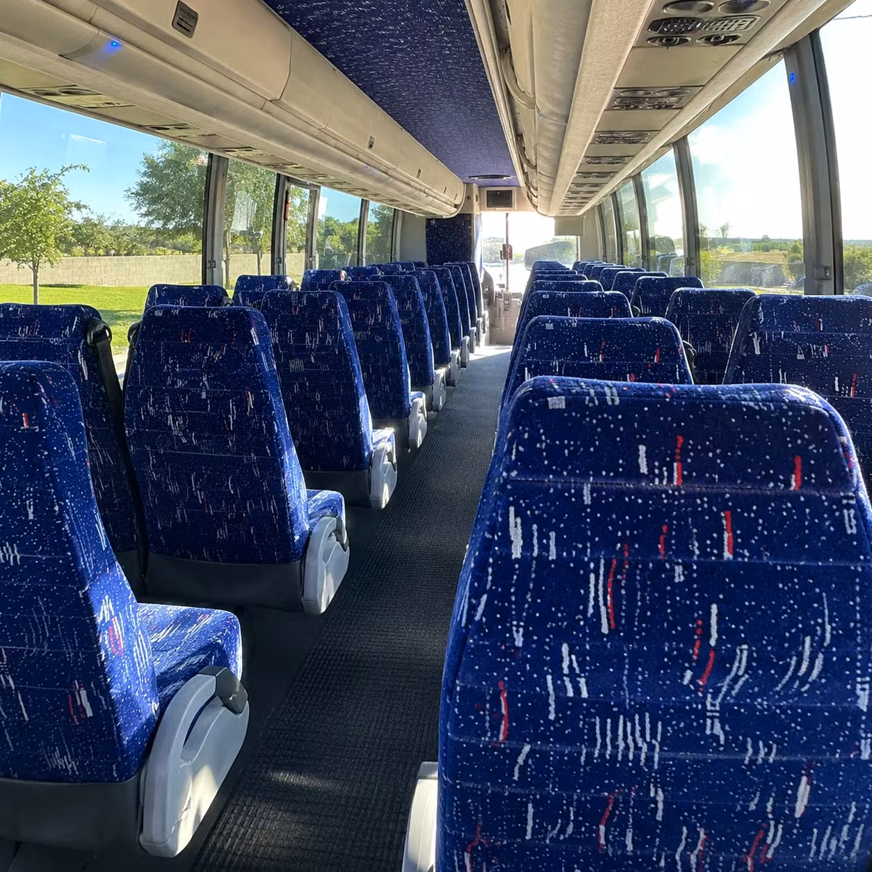 fremont charter bus rental interior